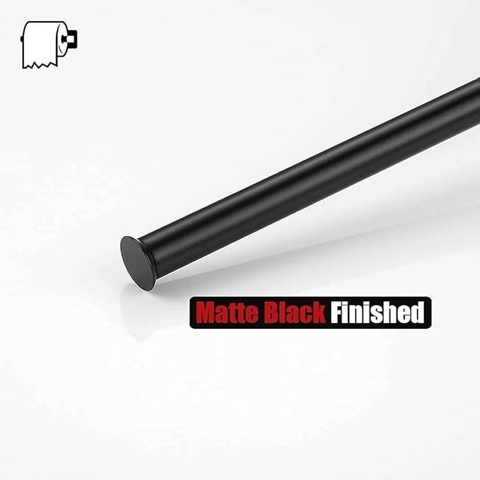 JQK Toilet Paper Storage Stand Matte Black, 304 Stainless Steel Thicken 0.8mm Tissue Reserve Holder 3 Rolls Dispenser for Bathroom, TPS180-PB