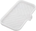 MicoYang Silicone Bathroom Soap Dishes with Drain Spout-Bathroom and Kitchen Sink Organizer,Sponge Holder,Dish Soap Tray,Perfect for Dispenser,Scrubber,Bottle,Cup on Counter Translucent 9.6"×5.3"