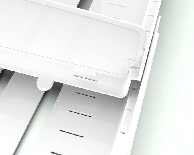 EVERIE Extendable Food Container Lid Organizer for 12'' Deep Cabinets, Adjustable Length 13.4" - 20.5", GS01-SS
