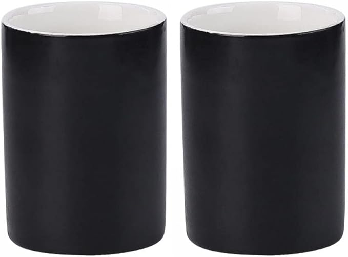 Gaolinci 2 Pcs Bathroom Cups, Ceramics Toothbrush Holder, Tumbler Cup, 9 Oz