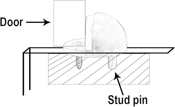 QCAA Low Dome Floor Door Stop, H 25.4 x Diameter 44.5mm, Zinc Die Cast, ORB Oil Rubbed Bronze, Powder Coated, Made in Taiwan, 4 Pack