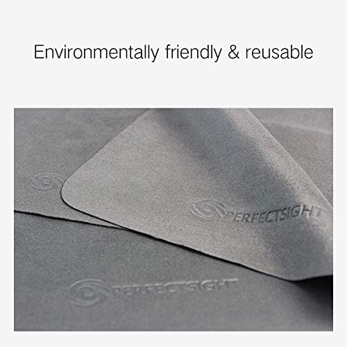 PERFECTSIGHT Microfiber Cleaning Cloths, 6 Pack (5.7"x6.7") Lint Free Glasses Cleaning Cloth for Eyeglasses, Sunglasses, Phone, Screens, Electronics, Camera Lens Cleaner | Safe for All Coated Lenses