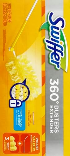 Swiffer Duster Heavy Duty 3 ft Extendable Handle Starter Kit with 3 Refills,(Pack of 6)
