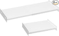 WEJIPP Closet Organizer Shelves Expandable Tension Shelving Rack Cabinet Storage Shelf Heavy Duty Metal DIY Divider Separator for Wardrobe Cupboard Pantry Kitchen Bathroom,White,2packs