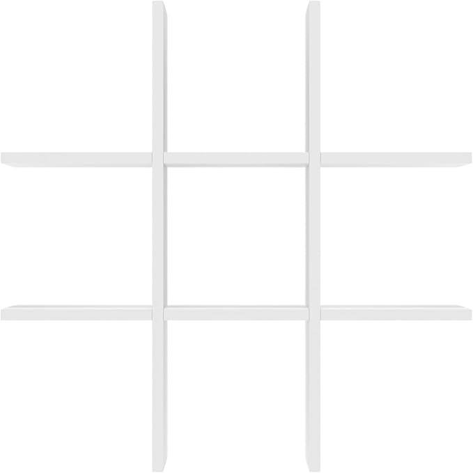 Furinno Cubicle Cube Insert, 9-Compartment Cube Organizer, Fits into Furinno Extra Thick Cubes, for Organizers and Storage, White (Does not fit IKEA Kallax Shelving)
