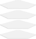 Homode Corner Wall Shelf, Corner Shelf Floating, Set of 4 Wooden Hanging Corner Shelves with Wire Hole for Bathroom Living Room Office, White