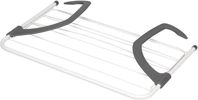 Over the Door Drying Rack, Foldable, Made of 100% Durable Metal and Plastic, Home Storage and Organization - Measures 20" Long x 20" Wide x 6 1/2" Deep