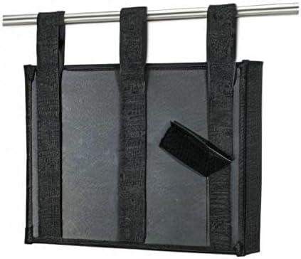 Zafit Linen Bedside Caddy, Bedside Storage Organizer for Hospital Beds, College Dorm Rooms or Baby Bed (4 Pockets-Black)