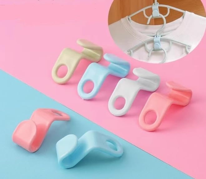 100 PCS Clothes Hanger Connector Hooks – Heavy Duty Plastic Cascading Hanger Hooks for Closet Space Saving & Clothes Organization