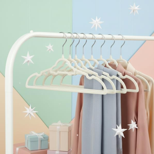 GoodtoU Baby Hangers, Kids Hangers 50 Pack Velvet Hangers for Toddler Infant Childrens Child Small Coats Pants Clothes - Closet Organizers & Storage 12.6 Inch