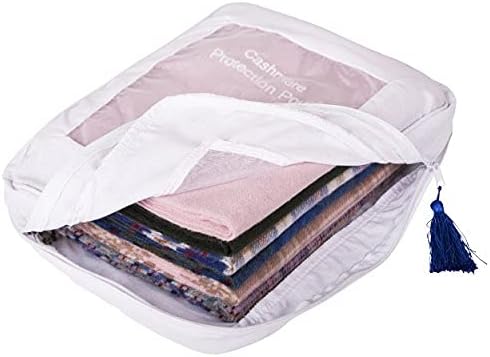 The Cashmere Choice Cashmere Sweater Storage Bags – 100% Cotton Breathable Clothes Protection Bag – XL
