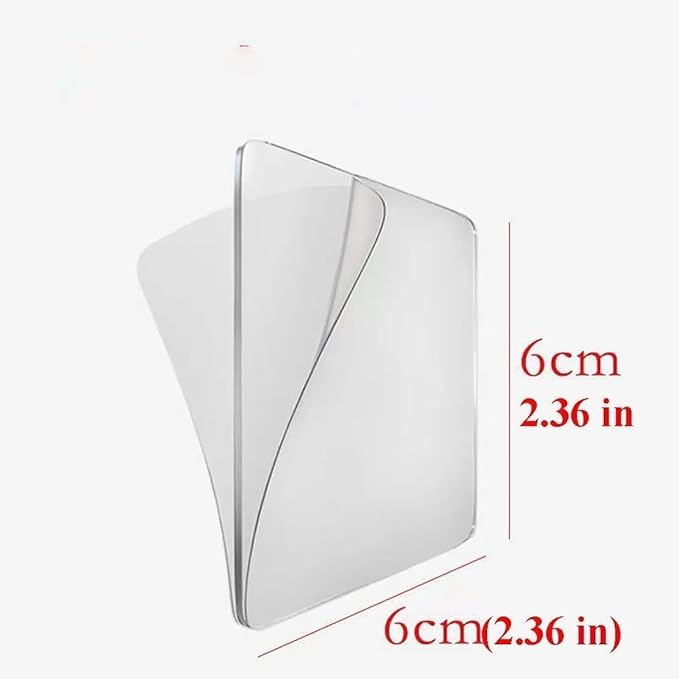 10Pcs Transparent Wall Mounted Replacement Sticky Pads for Kitchen Bathroom Shower Caddy Organizer Rack Holder Nail Free Adhesive Hooks Shower Accessories, Shower Caddies (Double-Sided Sticker)