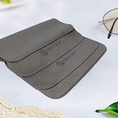 PERFECTSIGHT Microfiber Cleaning Cloths, 6 Pack (5.7"x6.7") Lint Free Glasses Cleaning Cloth for Eyeglasses, Sunglasses, Phone, Screens, Electronics, Camera Lens Cleaner | Safe for All Coated Lenses