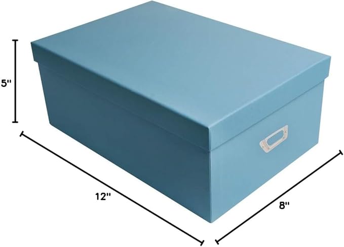 novelinks Photo Case 4" x 6" Photo Storage Box, 10 Inner Picture Storage Containers & Photo Organizer Cases, Portable Photo Craft Keeper for Photos, Crafts, Cards (Sky Blue, 2Pack)