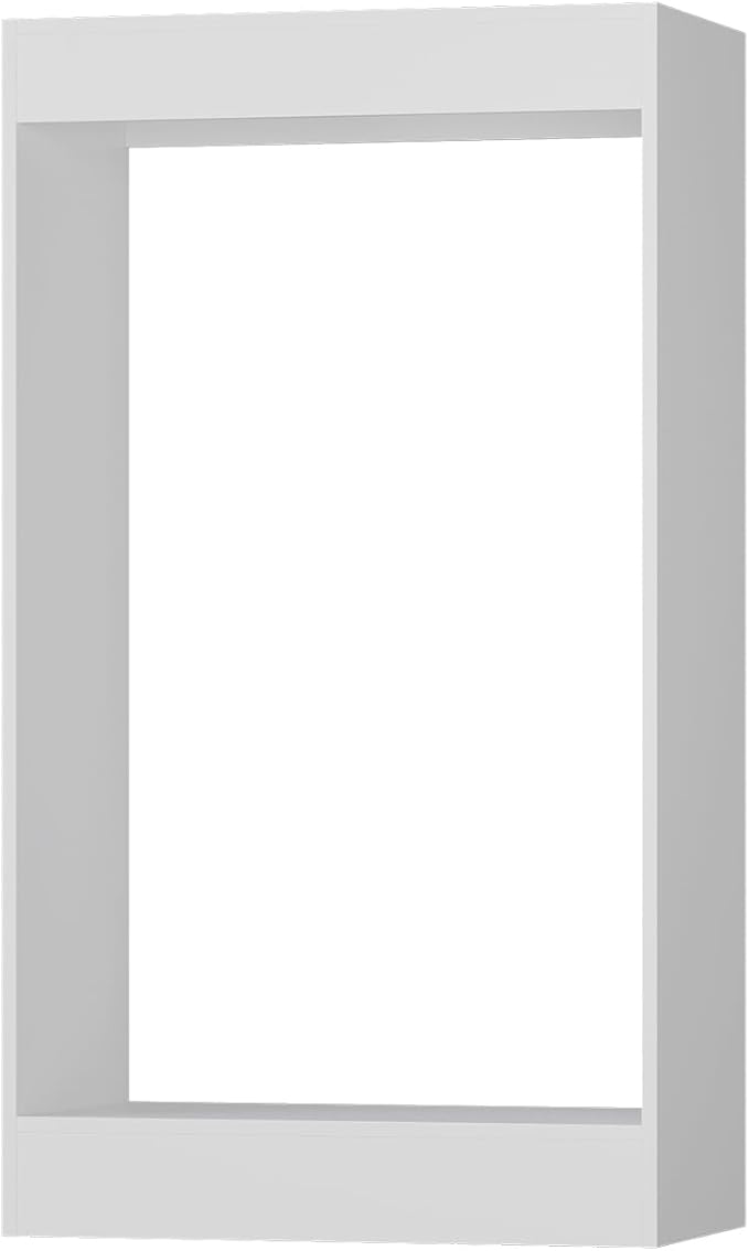 Double Hanging Closet Unit, Modular Closet System, Wood Closet System Organizer with Storage for Walk In Closets, Clothing Rack Wardrobe Closet for Hanging Clothes, Bedroom, White, 31.5"W