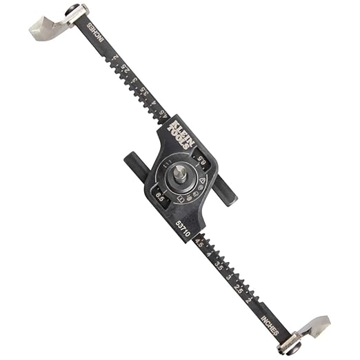 Klein Tools 53710 Hole Saw, Adjustable Circle Hole Cutter with Dustbowl, Integrated Vacuum Port, for Drywall and Ceiling Tiles, 2 to 7-Inch