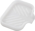 MicoYang Silicone Bathroom Soap Dishes with Drain Spout-Bathroom and Kitchen Sink Organizer,Sponge Holder,Dish Soap Tray,Perfect for Dispenser,Scrubber,Bottle,Cup on Counter Translucent 4.9"×3.2"