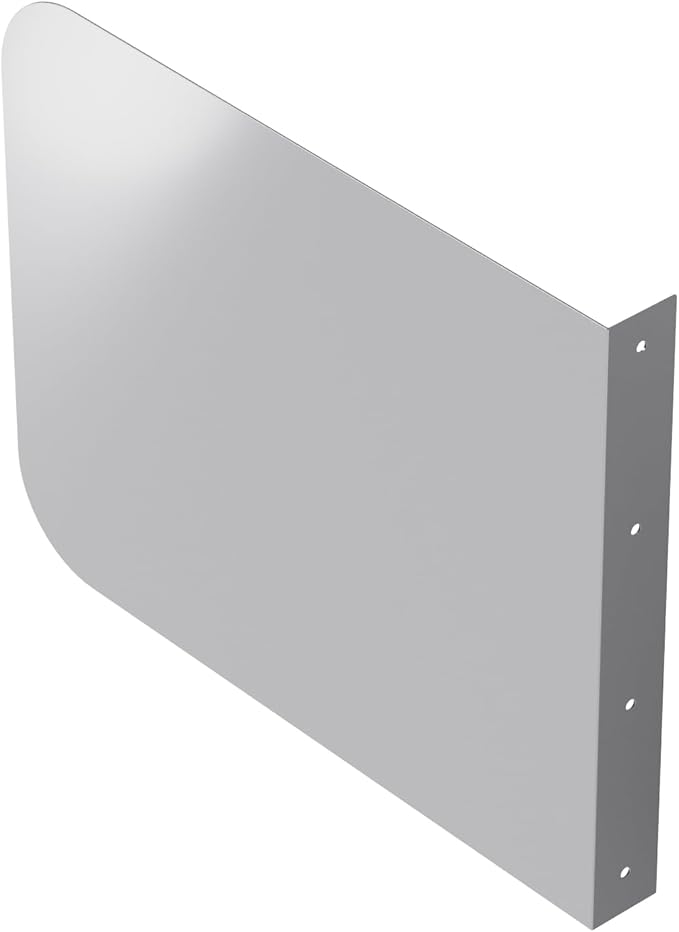 15 in. x 12 in. Wall Mount Stainless Steel Splash Guard – 16-Gauge 304 Stainless Steel