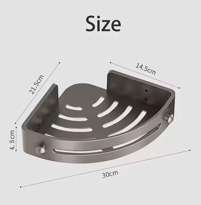 Corner Shower Caddy, Black Wall Mounted Bathroom Storage Rack, Plastic Organizer Shelf with Drainage Holes, 2 Pack, for Kitchen, Bathroom, no Cracking (Smooth Tile only no Textured Tile)