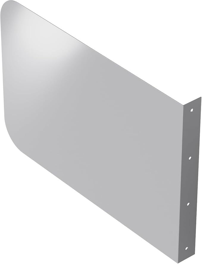 18 in. x 12 in. Wall Mount Stainless Steel Splash Guard - 16-Gauge 304 Stainless Steel