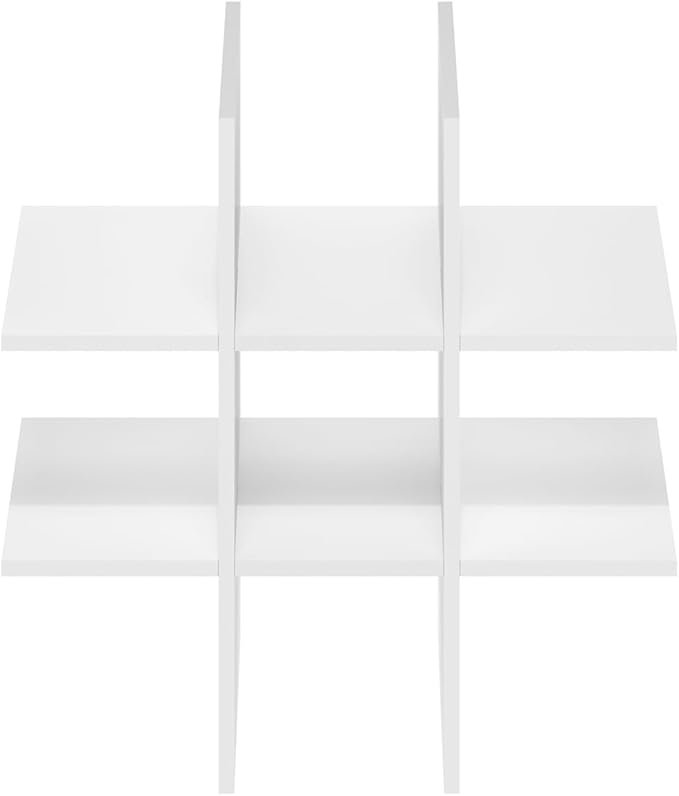 Furinno Cubicle Cube Insert, 9-Compartment Cube Organizer, Fits into Furinno Extra Thick Cubes, for Organizers and Storage, White (Does not fit IKEA Kallax Shelving)