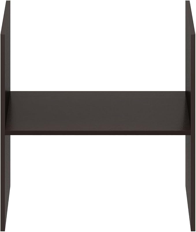 Furinno Cubicle Cube Insert, H-Shelf Cube Organizer, 2-Tier Shelf Dividers, Fits into Furinno Extra Thick Cubes, for Organizers and Storage, Black Oak (Does not fit IKEA Kallax Shelving)