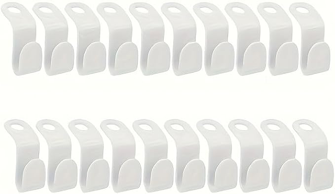 20 Pack Hanger Connector Hooks – Premium Space-Saving Clothes Hanger Hooks for Closet Organization, Clear Plastic Multi-Purpose Hanger Connectors for Pants, Shirts, Jackets & More