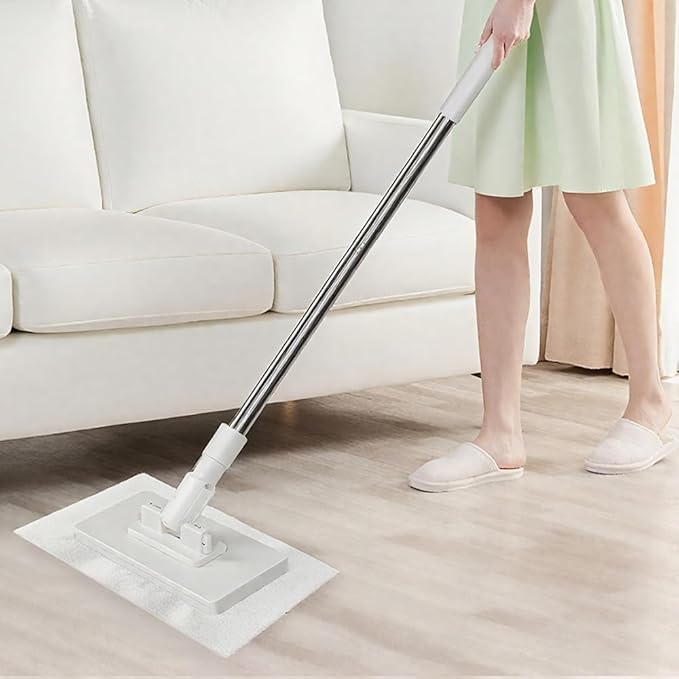 Snap Grip Mini Mop, Cloth Changing Mops with 5/10 Magic Cleaning Cloths, 360 Rotating Lazy Mop Wet Dry for Whole House Cleaning (36in - P + Cloth*10)