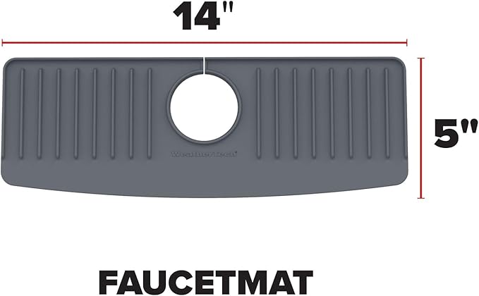 WeatherTech FaucetMat - Protect Your Kitchen & Bathroom Countertops - Tan/Sand
