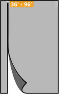 Yotache Reversible Left Right Side Opening Tall Magnetic Screen Door Fits Door Size 36 x 96, Reinforced Polyester Mesh, Actual Screen Size 38" x 97" Black