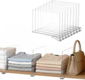 8-Pack Clear Shelf Dividers - Purse Organizer for Closet - Shelf Dividers for Closet Organization - Sweater Storage for Closet - Clothes Organizer for Closet - Closet Shelves Organizer