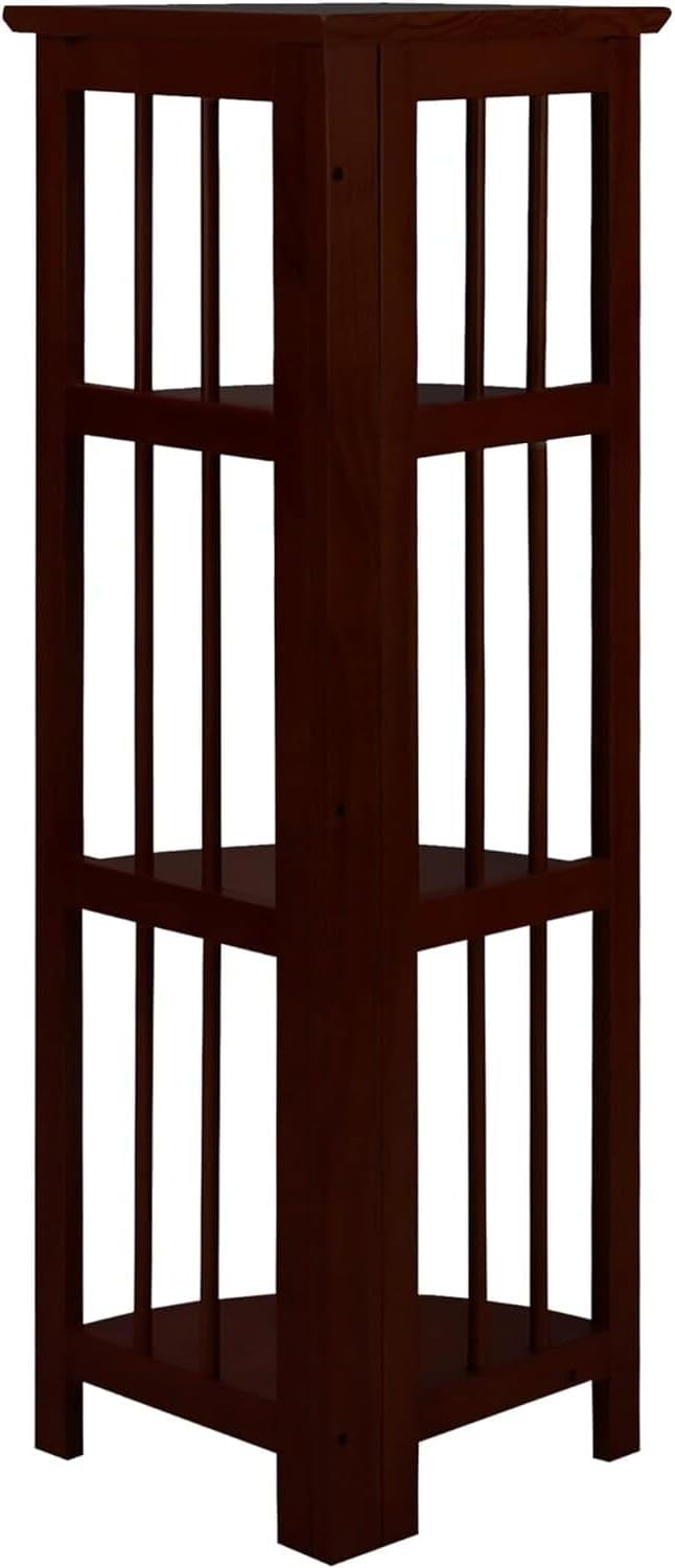 Casual Home Mission 4-Shelf Corner Folding Bookcase, Truffle Brown