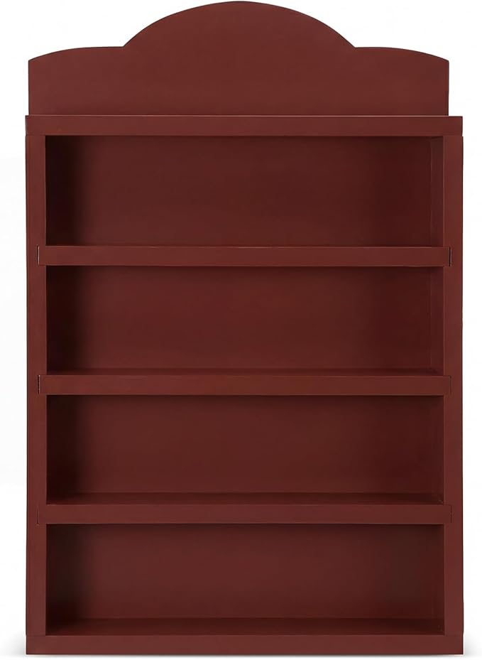 Chunful Vintage Spice Village Wooden Rack 22 x 17 x 4 Inches Wood Color Display Rack with 4 Shelves for Wall Mounting Kitchen Storage Spice Village Display Shelf for 24 Jars, Shelf Only