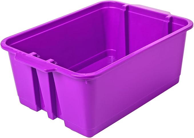 Really Good Stuff - Classroom Stacking Bins - Set of 6-14"L x 10"W x 5.75"H
