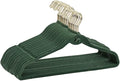 Heavy Duty Velvet Hangers with Cascade Hook, Durable, 360 Degree Rotatable Hook (30, Green)