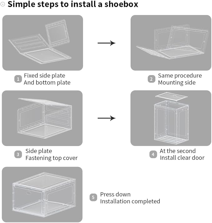 12 PACK Large Shoe Storage Boxes, Shoe Boxes Clear Plastic Stackable, Shoe Organizer for Size 12 (Clear 12 Pack)
