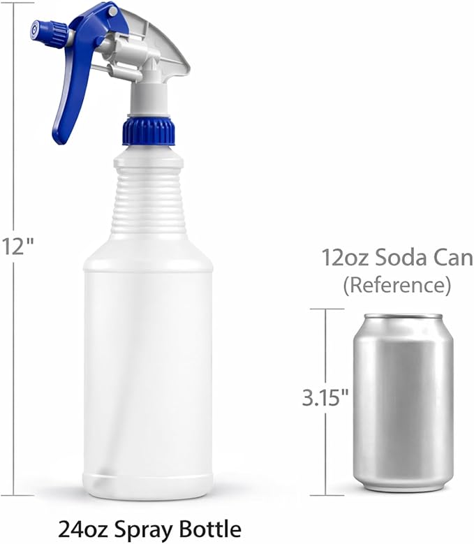 Bar5F Professional Sprayer 24-Ounce - 20 Foot Spray, Bleach Resistant, Adjustable Nozzle, All-Purpose, 3-Pack