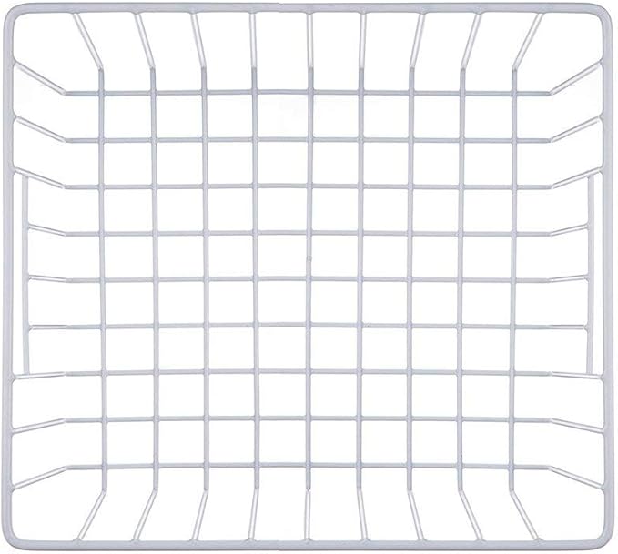 4 Pack Wire Storage Baskets for Organizing, Freezer Organizer Bins, Pantry Organization Bins Cabinets - Metal Basket Kitchen, Laundry, Fridge, Bathroom Countertop Organizer, Pearl White