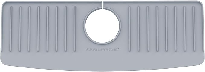 WeatherTech FaucetMat - Protect Your Kitchen & Bathroom Countertops - Light Grey/Pebble