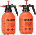 2 Pack Pump sprayers in Lawn and Garden, 2L Handheld Garden Pump Sprayer 0.5 Gallon Water Mist Spray Bottle for Plants, Weed Sprayer with Adjustable Brass Nozzle (2L Orange)