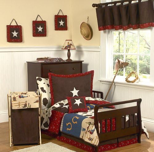 Sweet Jojo Designs Brown and Cream Cow Print Foldable Fabric Storage Cube Bins Boxes Organizer Toys Kids Baby Childrens for Wild West Collection Set of 2
