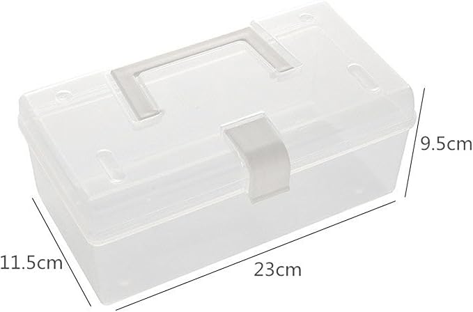 BOENLU Transparent Storage Box, Clear Plastic Container with Handle and Latches for Home and Office Organization