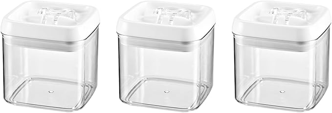Felli Flip Tite Airtight Storange Container for Pantry Kitchen (4" Regular 0.5QT 3pk)