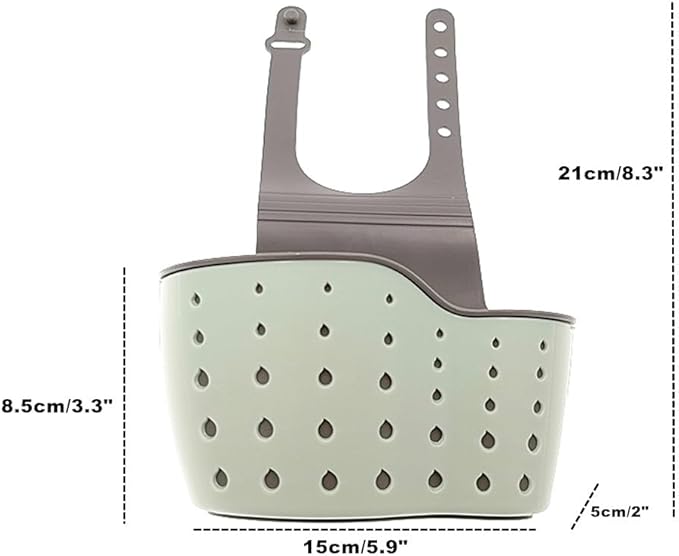 Kitchen Sink Caddy Sponge Holder Hang Basket for Scrubber Dish Brush Kitchen Accessories Organizer(Light Blue)