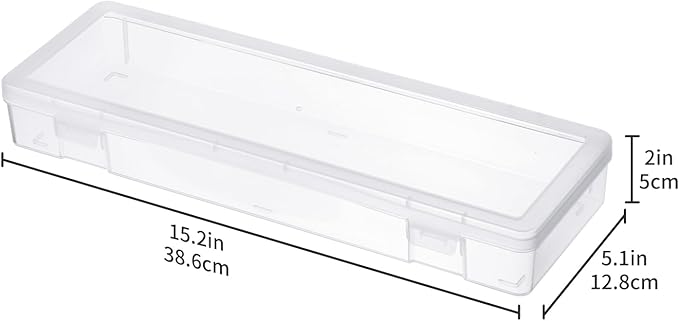 novelinks Plastic Clear Storage Containers for Organizing, Craft Storage Organizers and Stackable Storage Bins with Lids for Pencil Box, Bead, Cookie Cutter, Board Game (6 Pack Large)
