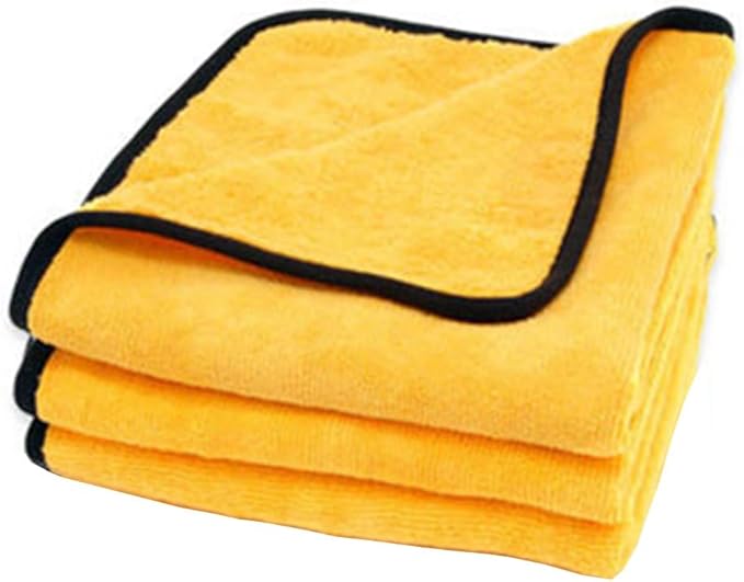 Cobra Gold Plush Microfiber Towel | Premium Soft Microfiber for Detailing & Cleaning | Lint-Free & Streak-Free | 3-Pack | 16" x 16"