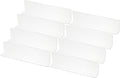 PATIKIL 8 Pack Shelf Dividers for Closet Organization, 9.9x1.2x2.4 Acrylic Closets Separator Kitchen Cabinet Shelves Under Bed Blocker for Bedroom Kitchen Office, Clear