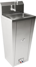 Commercial Hands-Free Pedestal Hand Sink with Foot Pedal and Faucet