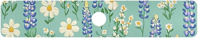 Kitchen Sink Splash Guard 1 PC 30 Inch Sink Faucet Mat Splash Guard for Bathroom Countertop Water Absorbent Foldable Cuttable Soft Washable Cute Green Bluebonnet and Daisies