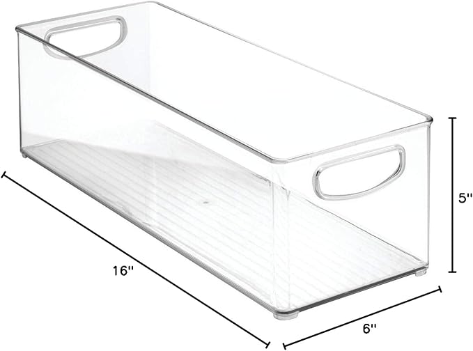 InterDesign 6 in. H x 5 in. W x 16 in. D Stackable Storage Bin